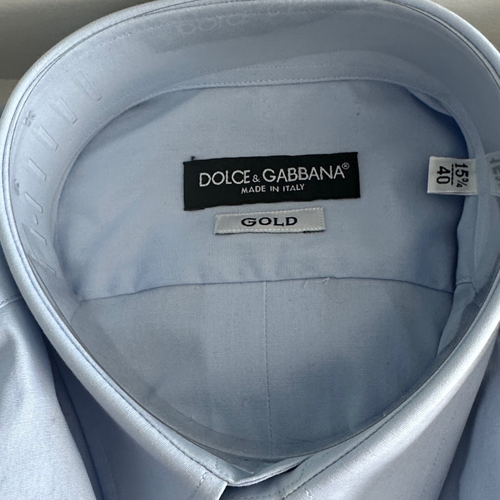 Dolce & Gabbana Men's Sky light Blue Dress Shirt Sz 15 3/4
